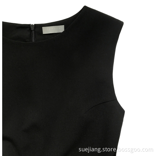 Women Casual Summer Customized Sleeveless Office Lady Dress